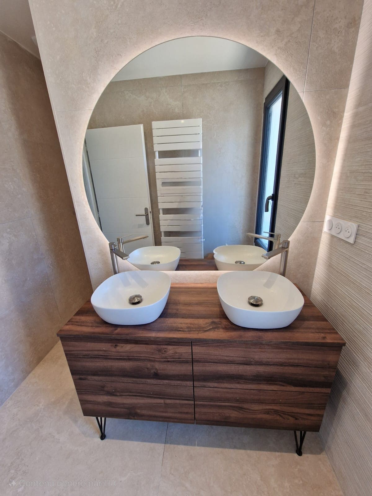 Lavabo moderne installé par L.P.C.S. artisan plombier Var